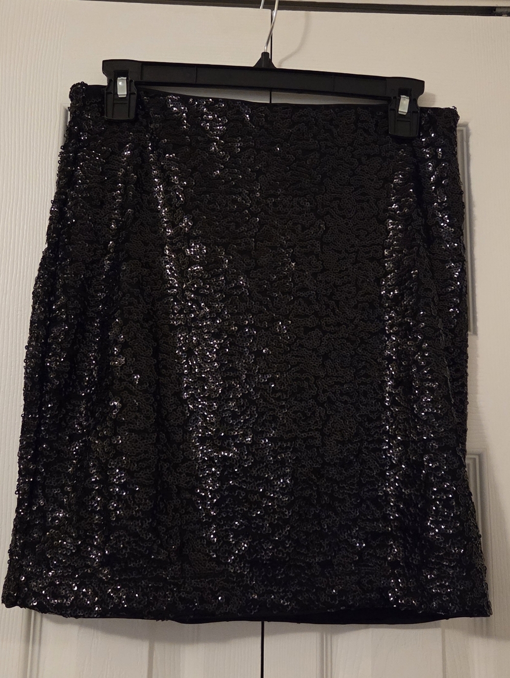 H&M Black Sequin Mini Skirt - Sparkle Straight Silhouette